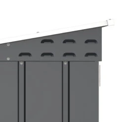 Abri à Vélos En Acier Anthracite Monopente 2,05m² + Kit D'ancrage - DURAMAX -Jardin Extérieur Boutique abri a velos en acier anthracite monopente 205m kit d ancrage duramax 4