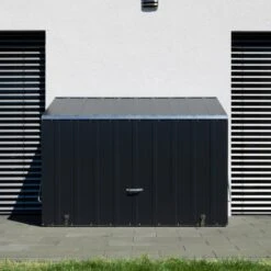 Abri à Vélos En Métal Sesame 1500L Anthracite 1,41m² TRIMETALS -Jardin Extérieur Boutique abri a velos en metal sesame 1500l anthracite 141m trimetals 2