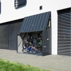 Abri à Vélos En Métal Sesame 1500L Anthracite 1,41m² TRIMETALS -Jardin Extérieur Boutique abri a velos en metal sesame 1500l anthracite 141m trimetals 3