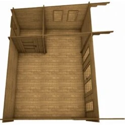 Abri Bois Massif 22m² MODERNE Traité Marron 40mm Gardy Shelter -Jardin Extérieur Boutique abri bois massif 22m moderne traite marron 40mm gardy shelter 5