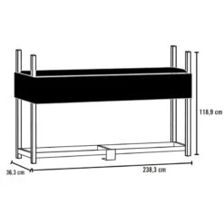 Abri Bûches En Acier Et Polyester 300D Capacité 2m³ Noir - ShelterLogic -Jardin Extérieur Boutique abri buches en acier et polyester 300d capacite 2m noir shelterlogic 2