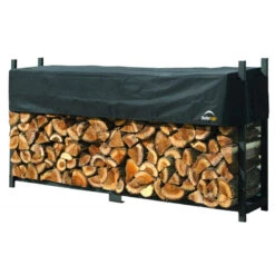 Abri Bûches En Acier Et Polyester 300D Capacité 2m³ Noir - ShelterLogic