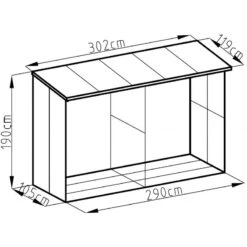 Abri Buches En Métal Anthracite 6 Stères X-metal -Jardin Extérieur Boutique abri buches en metal anthracite 6 steres x metal 4