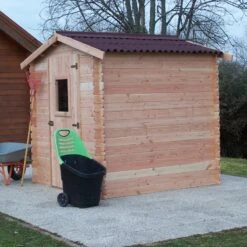 Abri En Douglas DALIA 4,71m² En Madriers 20mm - HABRITA -Jardin Extérieur Boutique abri dalia 482m en madriers douglas 20mm sans plancher habrita 1 5