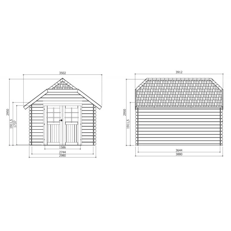 Abri De Jardin 11,56m² Limerick En Bois Traité Autoclave PEFC 28mm + Shingles - SOLID 2 Abri De Jardin 11,56m² Limerick En Bois Traité Autoclave PEFC 28mm + Shingles - SOLID – Image 2