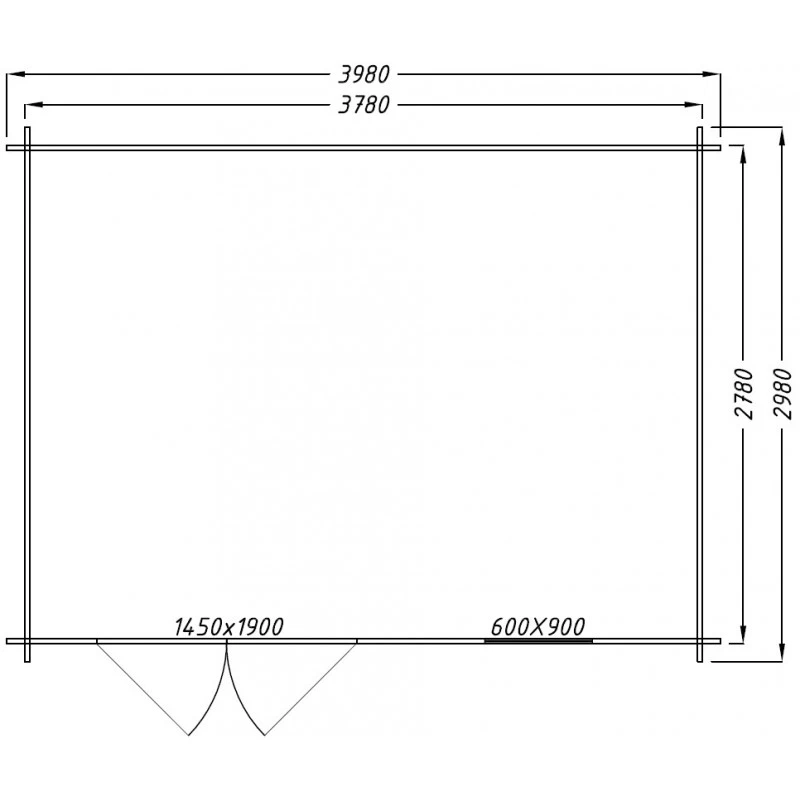 Abri De Jardin 12m² PLUS En Bois 40mm Brut Gardy Shelter 2 Abri De Jardin 12m² PLUS En Bois 40mm Brut Gardy Shelter – Image 2