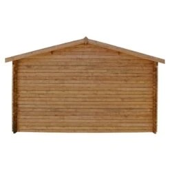 Abri En Bois Massif 12m² PLUS 28mm Traité Teinté Marron Gardy Shelter -Jardin Extérieur Boutique abri de jardin 12m en bois massif autoclave teinte marron madriers 28mm gardy shelter 5