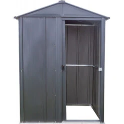 Abri De Jardin 1,5m² Toit Double Pente En Acier Galvanisé Anthracite Spacemaker -Jardin Extérieur Boutique abri de jardin 15m toit double pente en acier galvanise anthracite spacemaker 4