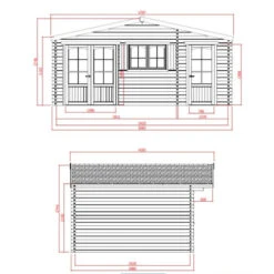 Abri De Jardin 22,04m² En Sapin Blanc FSC 40mm ROSTOCK + Shingles Rouges - SOLID 5 Abri De Jardin 22,04m² En Sapin Blanc FSC 40mm ROSTOCK + Shingles Rouges - SOLID -Jardin Extérieur Boutique abri de jardin 2204m en sapin blanc fsc 40mm rostock shingles rouges solid 2