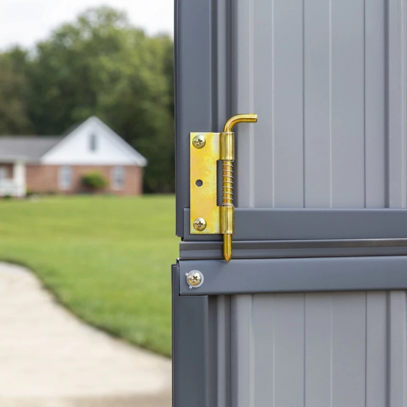 Abri De Jardin 2,35m² Monopente En Acier Galvanisé Anthracite Spacemaker 5 Abri De Jardin 2,35m² Monopente En Acier Galvanisé Anthracite Spacemaker – Image 5