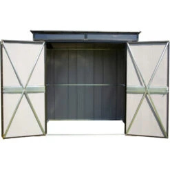 Abri De Jardin 2,55m² Monopente En Acier Galvanisé Noir Avec Toit Skylight Spacemaker -Jardin Extérieur Boutique abri de jardin 255m monopente en acier galvanise noir avec toit skylight spacemaker 3