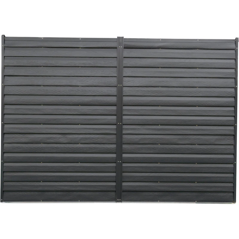 Abri De Jardin 3,5m² Adossé En Acier Galvanisé Anthracite Spacemaker 6 Abri De Jardin 3,5m² Adossé En Acier Galvanisé Anthracite Spacemaker – Image 6