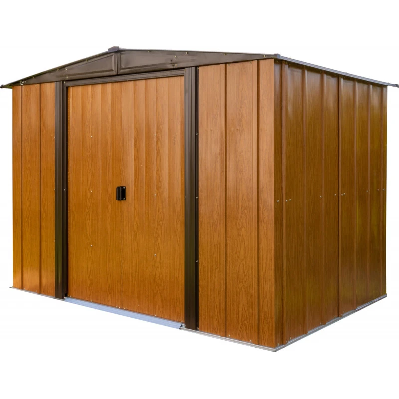 Abri De Jardin 4,26m² Toit Double Pente En Acier Galvanisé Aspect Bois Spacemaker 2 Abri De Jardin 4,26m² Toit Double Pente En Acier Galvanisé Aspect Bois Spacemaker – Image 2