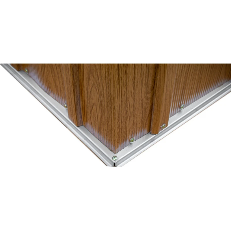 Abri De Jardin 4,26m² Toit Double Pente En Acier Galvanisé Aspect Bois Spacemaker 3 Abri De Jardin 4,26m² Toit Double Pente En Acier Galvanisé Aspect Bois Spacemaker – Image 3