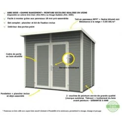 Abri De Jardin 4,31m² Skur 4 + Plancher Traité Anthracite Baltic -Jardin Extérieur Boutique abri de jardin 431m skur 4 plancher traite anthracite baltic 5