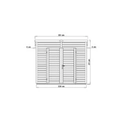 Abri De Jardin 4,31m² Skur 4 + Plancher Traité Peint Gris Baltic -Jardin Extérieur Boutique abri de jardin 431m skur 4 plancher traite peint gris baltic 2