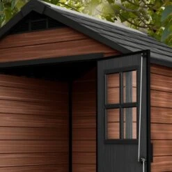 Abri De Jardin 5,12m² En Résine Imitation Bois Newton 757 - KETER -Jardin Extérieur Boutique abri de jardin 512m en resine imitation bois newton 757 keter 5