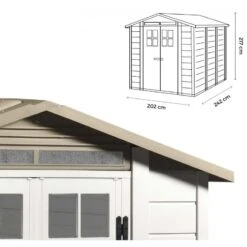 Abri De Jardin 6,03m² En PVC Avec Plancher Evo Tuscany 240 – Garofalo -Jardin Extérieur Boutique abri de jardin 603m en pvc avec plancher evo tuscany 240 garofalo 5
