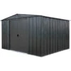 Abri De Jardin 7,57m² Toit Double Pente En Acier Galvanisé Anthracite Spacemaker