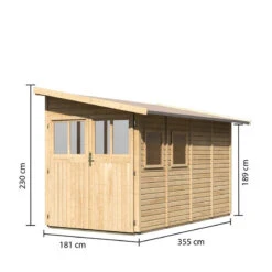 Abri De Jardin Adossé En Bois Certifié 6,42m² Juist 3 - Karibu -Jardin Extérieur Boutique abri de jardin adosse en bois certifie 642m juist 4 karibu 2
