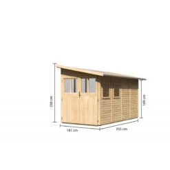 Abri De Jardin Adossé En Bois Certifié 6,42m² Juist 3 - Karibu -Jardin Extérieur Boutique abri de jardin adosse en bois certifie 642m juist 4 karibu 5