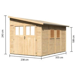 Abri De Jardin Adossé En Bois Certifié 8,27m² Bomlitz 4 - Karibu -Jardin Extérieur Boutique abri de jardin adosse en bois certifie 827m bomlitz 4 karibu 2