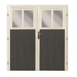 Abri De Jardin Adossé En Bois Gris Terre 4,18m² Bomlitz 2 - Karibu -Jardin Extérieur Boutique abri de jardin adosse en bois gris terre 418m bomlitz 2 karibu 4