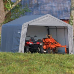 Abri De Jardin Démontable 13m² En Acier Et Polyéthylène Gris – Shelter Logic -Jardin Extérieur Boutique abri de jardin demontable 13m en acier et polyethylene gris shelter logic 3