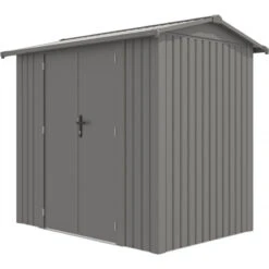 Abri De Jardin En Acier Galvanisé Roka 4,08m² + Kit D'ancrage - X-Métal -Jardin Extérieur Boutique abri de jardin en acier galvanise roka 408m kit d ancrage x metal 2