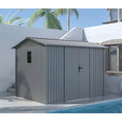 Abri De Jardin En Acier Galvanisé Roka 7,1m² + Kit D'ancrage - X-Métal