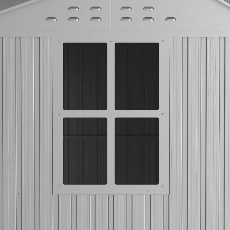 Abri De Jardin En Aluminium Gris Avec Puits De Lumière 5,33m² + Kit Fondation - DURAMAX 4 Abri De Jardin En Aluminium Gris Avec Puits De Lumière 5,33m² + Kit Fondation - DURAMAX – Image 4