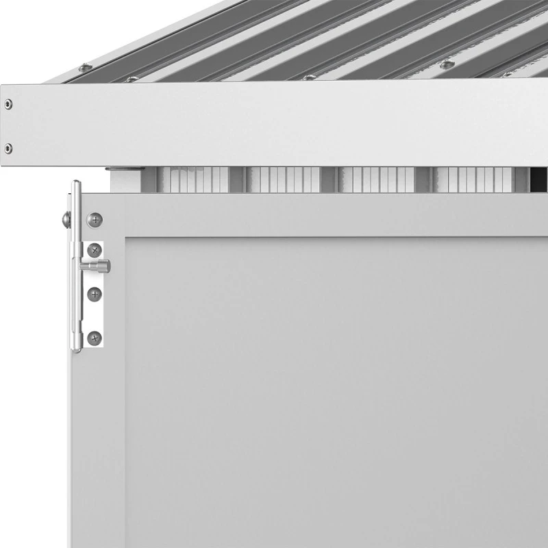 Abri De Jardin En Aluminium Gris Avec Puits De Lumière 5,33m² + Kit Fondation - DURAMAX 6 Abri De Jardin En Aluminium Gris Avec Puits De Lumière 5,33m² + Kit Fondation - DURAMAX – Image 6