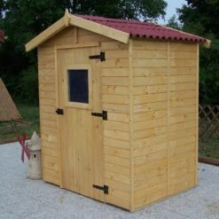 Abri De Jardin En Bois 2,56m² - Panneaux 16mm + Plancher -Jardin Extérieur Boutique abri de jardin en bois 256m panneaux 16mm plancher 2