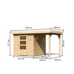 Abri De Jardin En Bois 4,62m² Freiburg 2 Avec Appentis De 1,50 M - Karibu 8 Abri De Jardin En Bois 4,62m² Freiburg 2 Avec Appentis De 1,50 M - Karibu -Jardin Extérieur Boutique abri de jardin en bois 462m freiburg 2 avec appentis de 150 m karibu 2