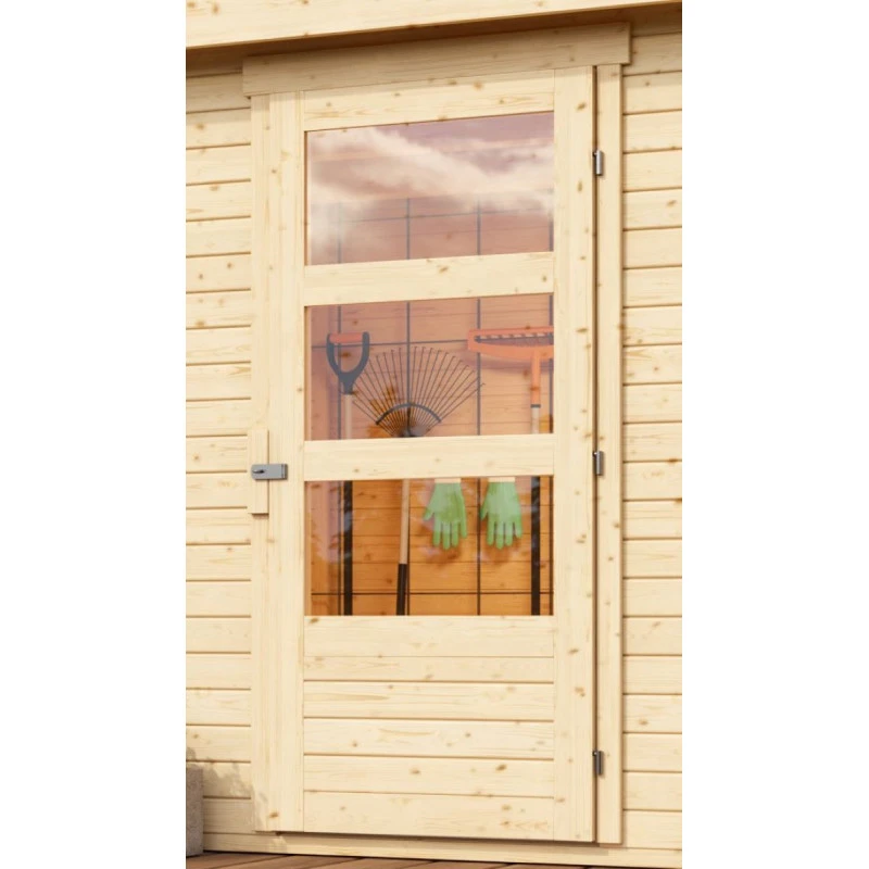 Abri De Jardin En Bois 5,25m² Avec Appentis De 2,40 M Freiburg 3 - Karibu 6 Abri De Jardin En Bois 5,25m² Avec Appentis De 2,40 M Freiburg 3 - Karibu – Image 6