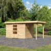 Abri De Jardin En Bois 6,55m² Avec Appentis De 1,50 M Freiburg 4 - Karibu