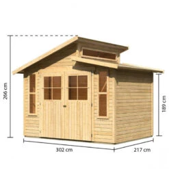 Abri De Jardin En Bois 6,55m² Avec Toit En Gradins - Grauburg 6 - Karibu -Jardin Extérieur Boutique abri de jardin en bois 655m avec toit en gradins grauburg 6 karibu 3