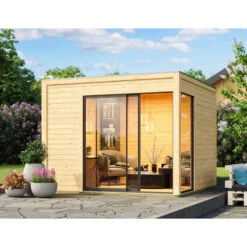 Abri De Jardin En Bois 9,49m² Avec Toit Plat - Dice 1 - Karibu