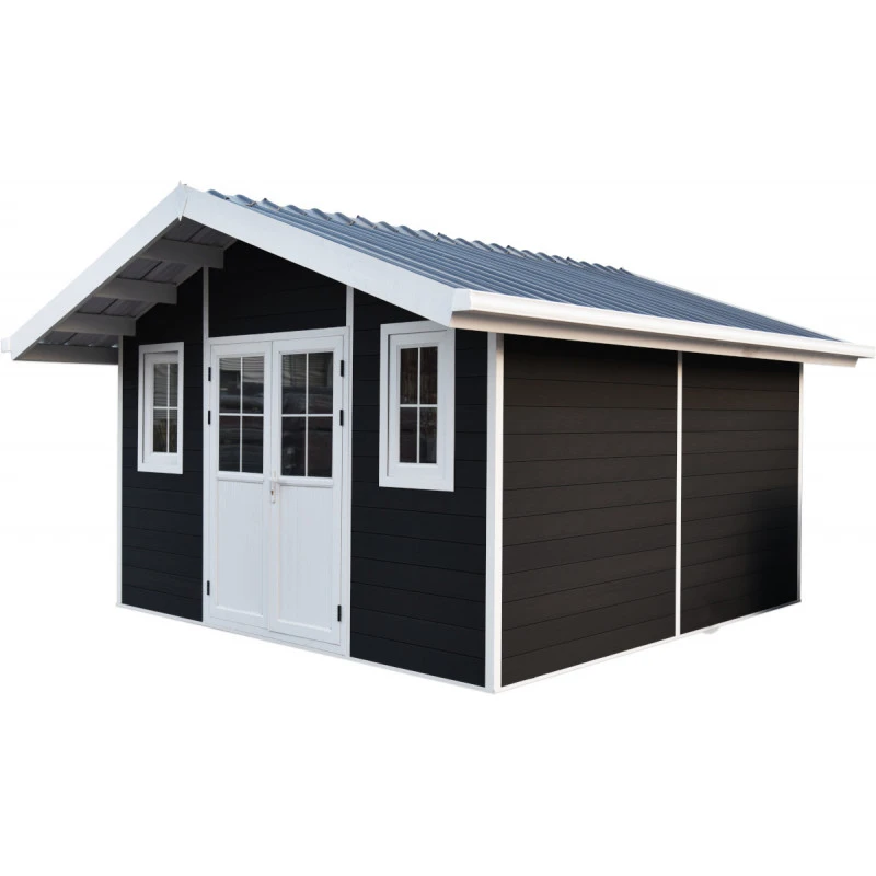 Abri De Jardin En Bois Composite 28mm Anthracite 14,75m² PREMIUM - Woodlife Garden 2 Abri De Jardin En Bois Composite 28mm Anthracite 14,75m² PREMIUM - Woodlife Garden – Image 2