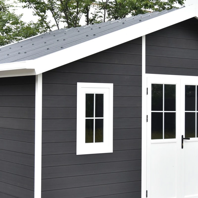 Abri De Jardin En Bois Composite 28mm Anthracite 14,75m² PREMIUM - Woodlife Garden 3 Abri De Jardin En Bois Composite 28mm Anthracite 14,75m² PREMIUM - Woodlife Garden – Image 3