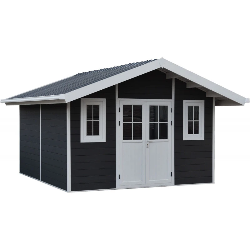 Abri De Jardin En Bois Composite 28mm Anthracite 14,75m² PREMIUM - Woodlife Garden 4 Abri De Jardin En Bois Composite 28mm Anthracite 14,75m² PREMIUM - Woodlife Garden – Image 4