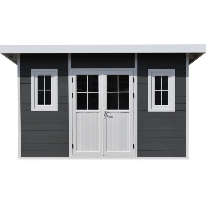 Abri De Jardin En Bois Composite 28mm Anthracite 14,90m² PREMIUM Toit Plat - Woodlife Garden 3 Abri De Jardin En Bois Composite 28mm Anthracite 14,90m² PREMIUM Toit Plat - Woodlife Garden – Image 3