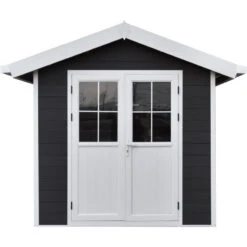Abri De Jardin En Bois Composite 28mm Anthracite 4,77m² PREMIUM - Woodlife Garden -Jardin Extérieur Boutique abri de jardin en bois composite 28mm anthracite 477m premium woodlife garden 2