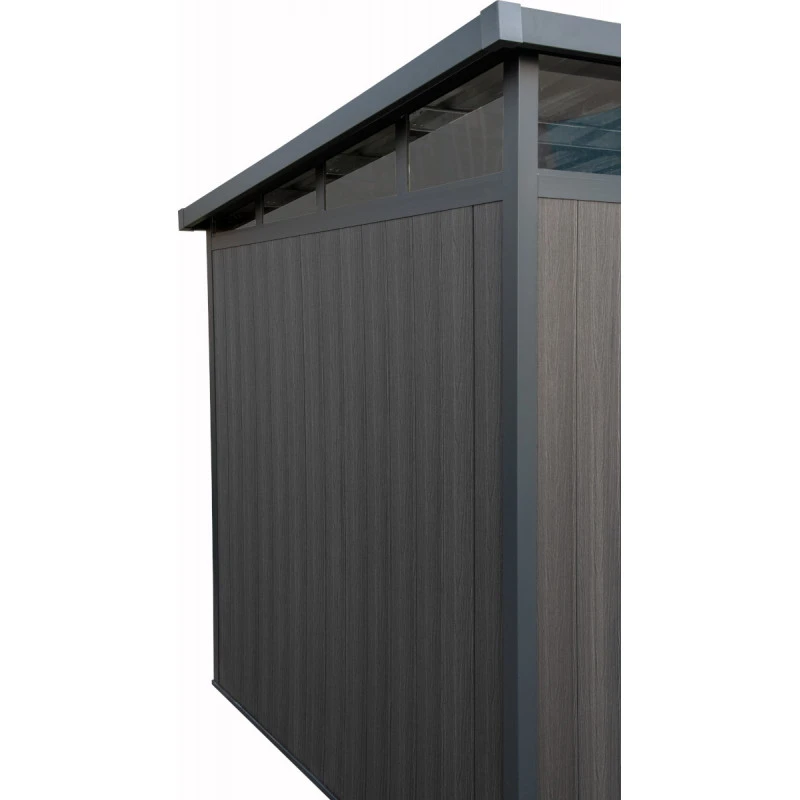Abri De Jardin En Bois Composite 28mm Anthracite 5,28m² WINSTON Skylight - Woodlife Garden 4 Abri De Jardin En Bois Composite 28mm Anthracite 5,28m² WINSTON Skylight - Woodlife Garden – Image 4