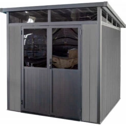 Abri De Jardin En Bois Composite 28mm Anthracite 5,28m² WINSTON Skylight - Woodlife Garden 11 Abri De Jardin En Bois Composite 28mm Anthracite 5,28m² WINSTON Skylight - Woodlife Garden -Jardin Extérieur Boutique abri de jardin en bois composite 28mm anthracite 528m winston skylight woodlife garden 5