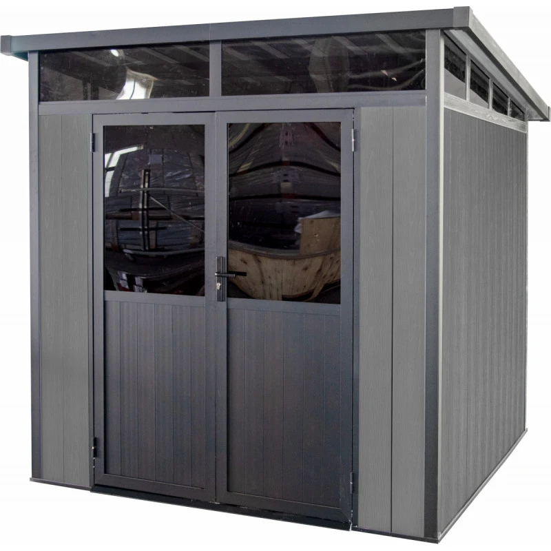 Abri De Jardin En Bois Composite 28mm Anthracite 5,28m² WINSTON Skylight - Woodlife Garden 6 Abri De Jardin En Bois Composite 28mm Anthracite 5,28m² WINSTON Skylight - Woodlife Garden – Image 6