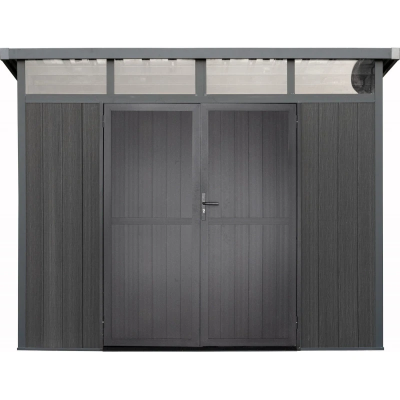 Abri De Jardin En Bois Composite 28mm Anthracite 6,69m² GORDON Skylight - Woodlife Garden 1 Abri De Jardin En Bois Composite 28mm Anthracite 6,69m² GORDON Skylight - Woodlife Garden