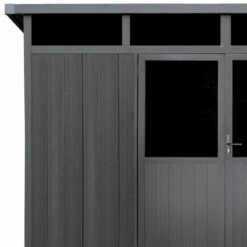 Abri De Jardin En Bois Composite 28mm Anthracite 8,09m² WINSTON Skylight - Woodlife Garden -Jardin Extérieur Boutique abri de jardin en bois composite 28mm anthracite 809m winston skylight woodlife garden 2