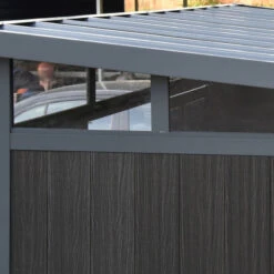 Abri De Jardin En Bois Composite 28mm Anthracite 8,09m² WINSTON Skylight - Woodlife Garden -Jardin Extérieur Boutique abri de jardin en bois composite 28mm anthracite 809m winston skylight woodlife garden 3