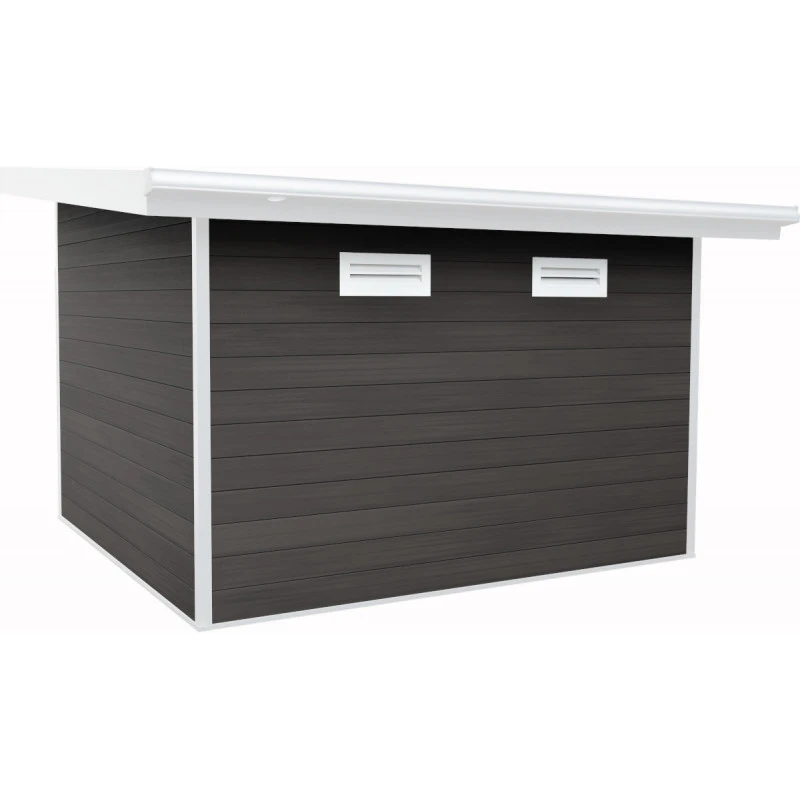 Abri De Jardin En Bois Composite 28mm Anthracite 9m² PREMIUM Toit Plat - Woodlife Garden 4 Abri De Jardin En Bois Composite 28mm Anthracite 9m² PREMIUM Toit Plat - Woodlife Garden – Image 4